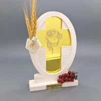 Jesus on Plexi gold for first communion