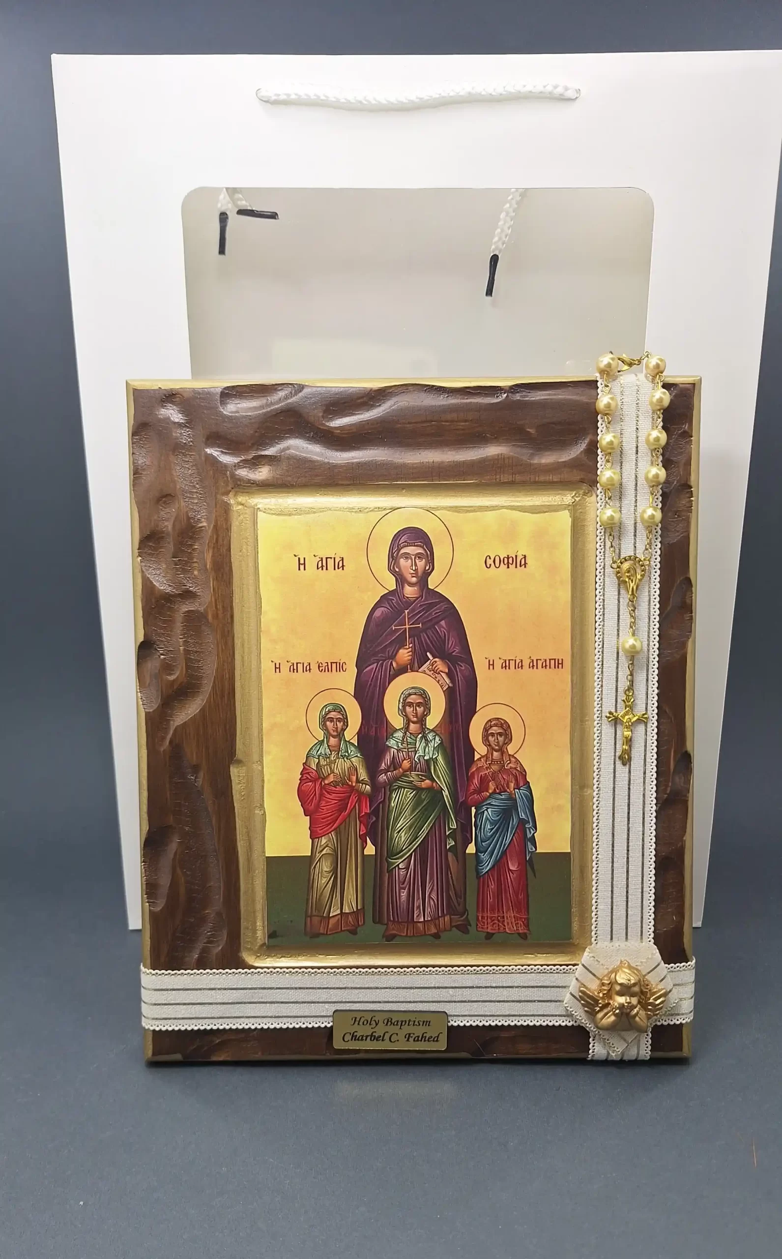 Any picture on wooden icon souvenir