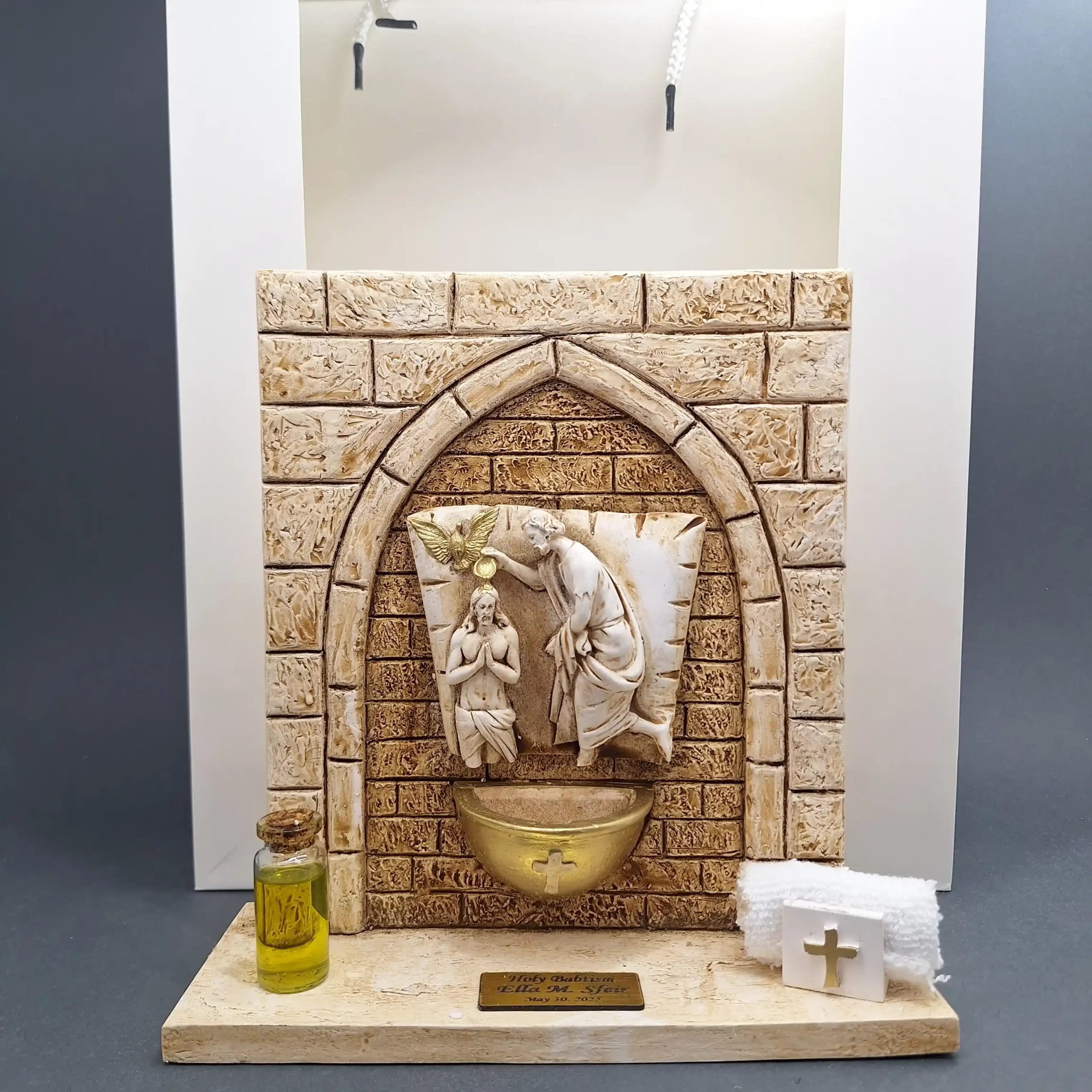 Baptism souvenir with bag