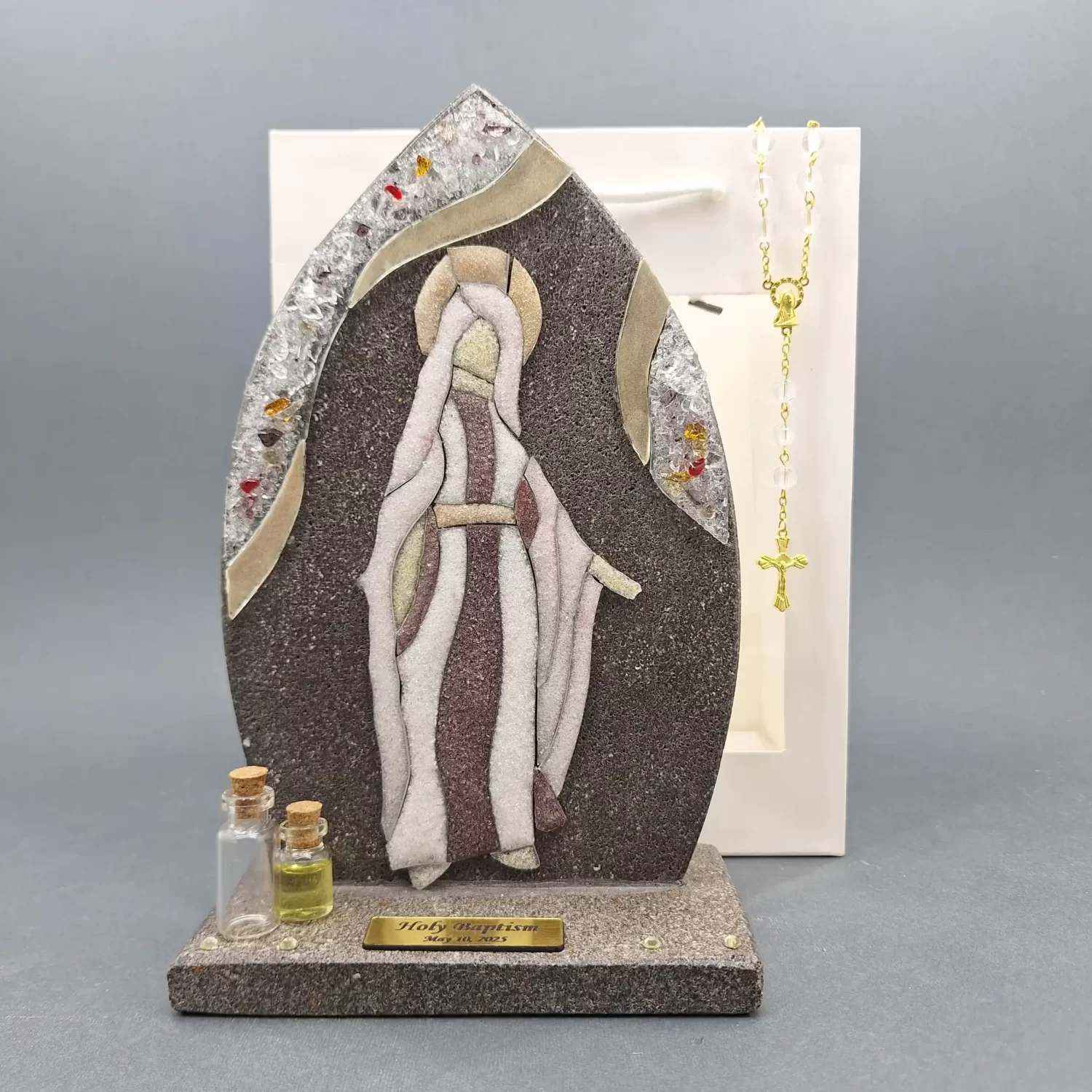Murano with stone - virgin mary