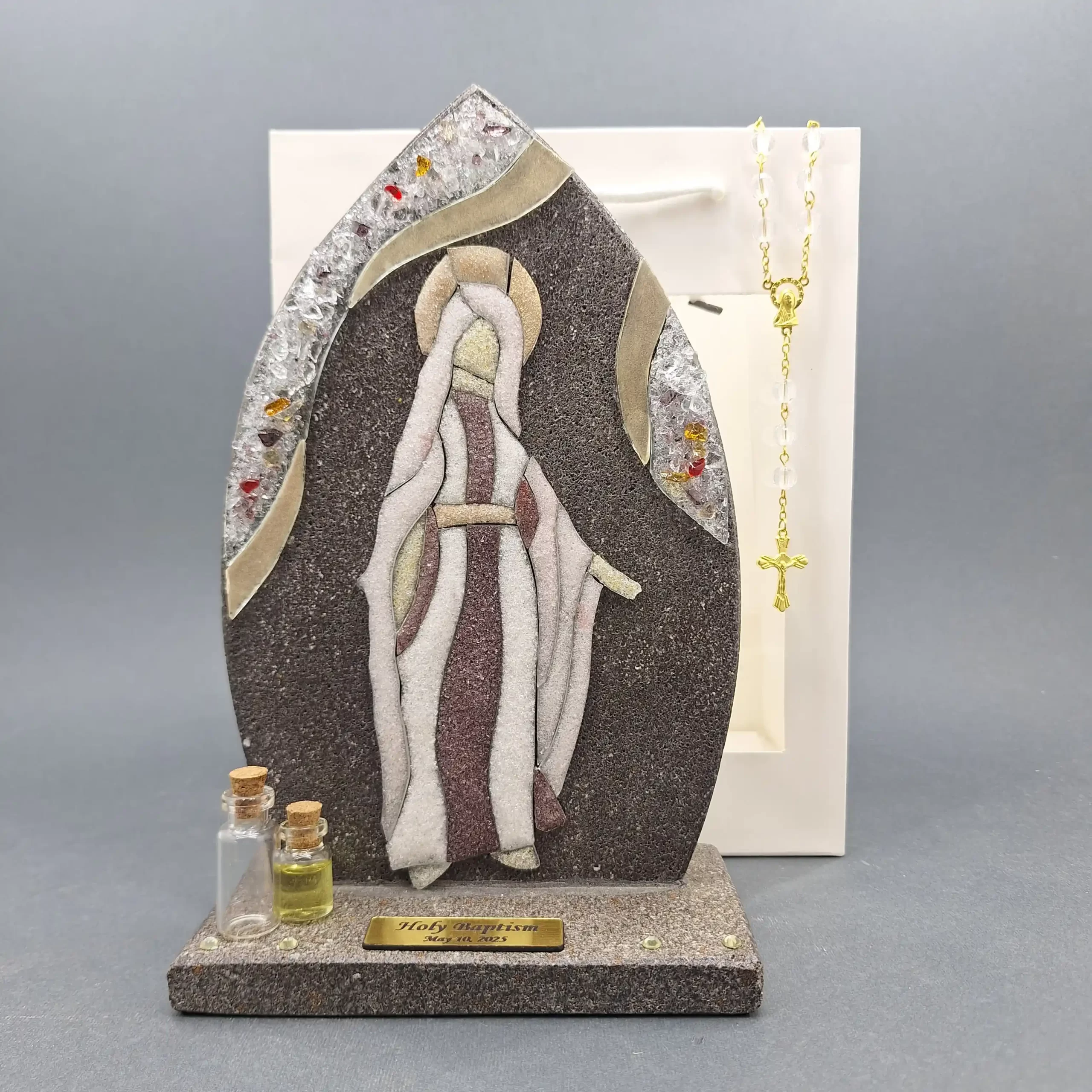 Murano with stone - virgin mary